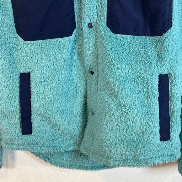 Outerknown Men's Standard Skyline Sherpa Fleece Shirt Jacket Size M Button Front - Picture 4 of 13